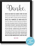  DANKE Liebe - schöne Liebeserklärung - Rahmen optional - Geschenk Geschenkidee Valentinstag Geburtstag Jahrestag Hochzeitstag Hochzeit Männer & Frauen