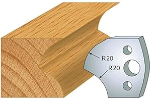 LUXOUTILS 120 : Jeu de 2 fers quart de rond 20 mm ht 40 mm pour porte outils entr'axe plot 24 mm