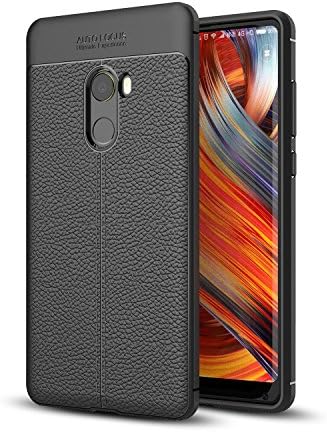 Gray Plaid Xiaomi Mi Mix 2 Case,Ultra Slim Soft Flexible TPU Leather Protective Phone Case Back Cover [Anti-Scratch] [Shock Absorption] for Xiaomi Mi Mix 2 Silicon - Black