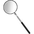 GEEHUA Telescoping Inspection Mirror, 360 Rotation Flexible Inspection Mirror Circular Inspection Mirror with Retractable Handle Round Inspection Mirrors for Checking Vehicle Condition(Dia-4 Inch)