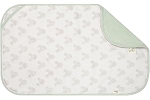 hauck Changing Mat Liner, Disney Mickey Light Beige - 2in1 Topper & Handtuch 44 x 69 x 0,4 cm - Atmungsaktive Baumwolle - Saugfähiges Frottee - Kompatibel mit Change N Clean Wickelauflage