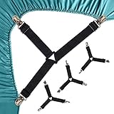 ¿Siempre encuentra las sábanas fuera de las esquinas? Las correas elásticas de las sábanas hacen un excelente trabajo para mantener las sábanas en su lugar. Ya no tendrás que hacer cuentas con la constante batalla diaria de tirar y rebotar para dormir bien.