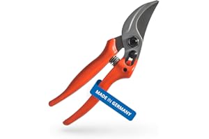 ORIGINAL LÖWE Tijeras Bypass Rose originales de LÖWE 14.104 con cuchillas de acero afiladas hechas de carbono: tijeras de podar robustas con revestimiento antiadherente para diestros para cortar rosas Ram