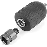 Dpofirs Matkap aynası, 2 &ndash; m anahtarsız mandren 1/2 "-20UNF, darbeli matkapların d&ouml;n&uuml;şt&uuml;r&uuml;lmesi i&ccedil;in 1/2" mandren adapt&ouml;r&uuml; il