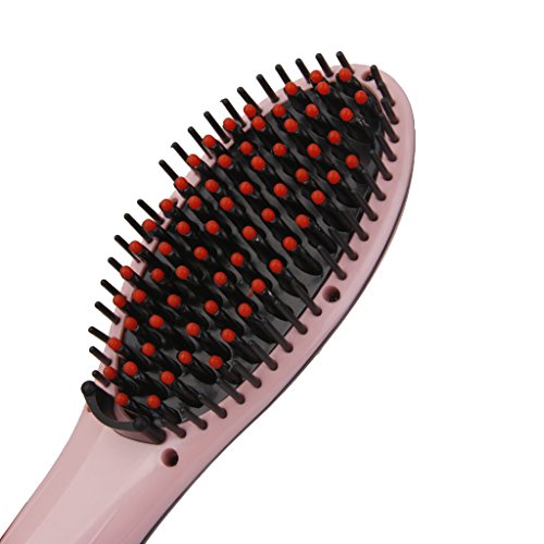 Elektrische Haarglätter mit EU Stecker Adpater Anti Verbrühung – Rosa - 5