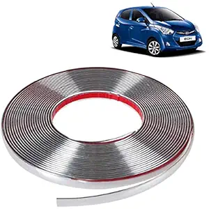 Vocado Car 12 MM 20 Meter Chrome Beading Roll for Hyundai Eon