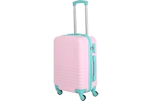 Fergana 20" Cabin Carry-On Luggage, Lightweight ABS Hard Shell Spinner Suitcase with Built in TSA Lock, Compact Travel Trolley Bag for Airplane