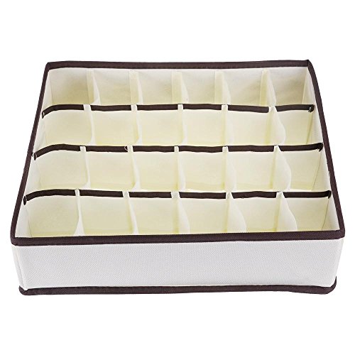 LemonBest® Schubladenunterteilungen Kleiderschrank Veranstalter Bra Unterwäsche Aufbewahrungsboxen (24 Cell) - 4