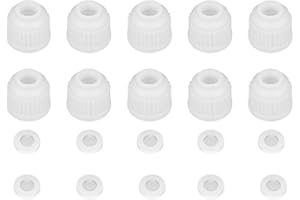 stonylab 10-Paquete Tapones de Rosca de Plástico Tapones de Repuesto Plastic Screw Caps para Adaptador de Entrada de Termómetro 14/20, 19/22 y 24/40, Paquete de 10
