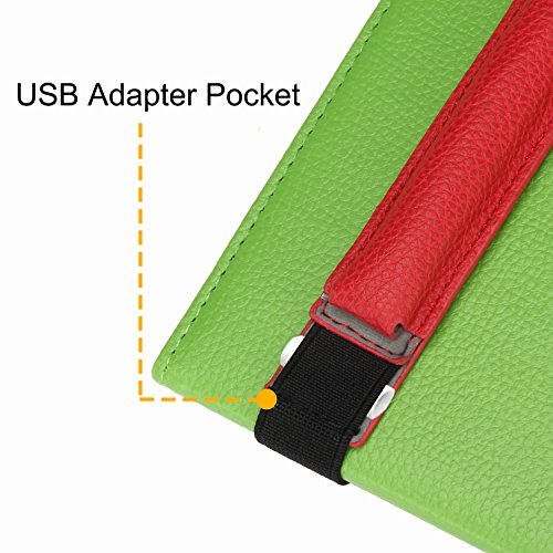 Apple Pencil hülle halter, SOCU Premium-PU Leder Bleistift Taschen Sleeve abnehmbare Beutel-Abdeckung für Apple-Bleistift für iPad Pro 9.7, 12.9 Zoll Rot - 6