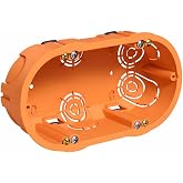 WEBMATEL Double Recessed Box for Drywall Mechanisms Diameter 67x45 mm ABS IK07 IP20