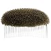 Womens Girls Extra Small 8.5cm Hair & Quiff Volume Booster Comb Styler / Shaper / Accessory - Brown