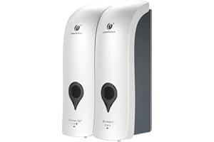 Decdeal - Dispensador de jabón Manual para Ducha, jabón, Cuarto de baño, Gel de Ducha, dispensador de champú, Color Blanco