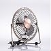 Produktbild FENG Copper Color USB Desk Fan Mini Metal Personal Fan Retro Design Electric Portable Air Circulator Angle Adjustable Quiet Operation for Table Desktop Home Office Travel,Bronze
