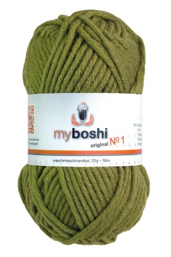 Wolle Original myboshi Fb 125 olive, 50g, ca. 55 m/Knäuel