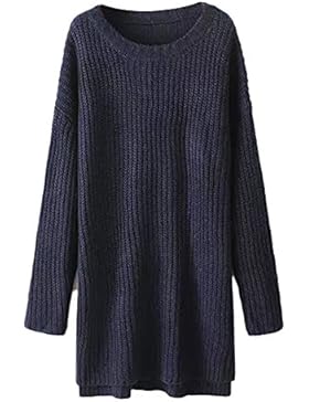 Maglione Caldo Di Pullover orlo Split manica pipistrello Sezione lunga Delle Donne