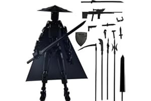 ASQzhuLIWing Factice Mobile à 13 articulations Noir imprimé en 3D Titan13 Robot modèle Mobile Multi-articulations adapté à la Collection de Bricolage décoration de Bureau Petits Cadeaux