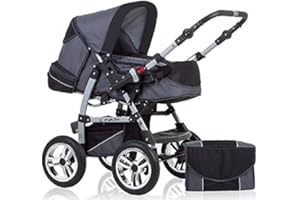 DEIN_BABYLADEN Kombi-Kinderwagen Flash 2 in 1 inkl. Sportsitz und umfangreichem Zubehör in 38 Farben