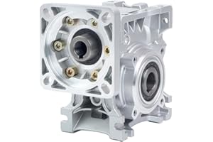 STEPPERONLINE Reductor de velocidad de engranaje helicoidal 5:1 NMRVS40 de 14 mm de diámetro del eje de entrada para motor paso a paso Nema 34