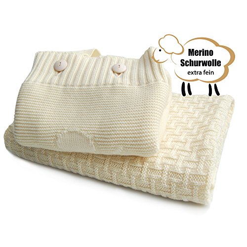 Preisvergleich Produktbild Babydecke und Baby Schlafsack 100 % Merino Schurwolle made in Germany