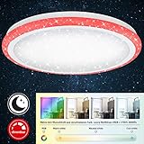 led deckenleuchte sternenhimmel 60cm Die moderne LED Deckenleuchte mit Sternendekor (viele kleine Leuchtioden die zusätzlich zum Vorschein kommen, keine Projektion) kann mit Hilfe der Fernbedienung den Rand farblich in rot, grün, blau oder auch neutral hervorheben - somit wird eine besondere Atmosphäre für Kinderzimmer, Wohnzimmer und Flure geschaffen