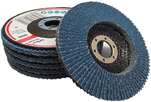 (Pack of 50) 60g 125mm 5" Zirconium Flap Discs for Metal Stainless Steel Sanding