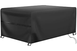 ‎RATEL RATEL Abdeckplane Gartenmöbel, Wasserdicht, Schwerlast 420D Oxford Gewebe Schutzhülle mit UV- und PU-Beschichtung, Belüftung Abdeckung für Gartentisch Sitzgruppe (242x162x100cm)