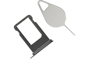 OnlyTech - Ersatz-SIM-Kartenschublade für iPhone 8 und SE 2020, Schwarz – mit Dichtung und Werkzeug zum Entfernen