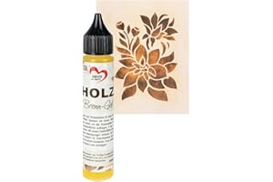 Ideen mit Herz | Holz-Brenn-Gel | Holzbrennpaste | für realistischen Holzbrand-Effekt | Brandmalerei | mit feiner Dosierspitze | 25 ml Flasche