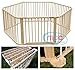MCC Large 6 sided Folding Wooden Baby Playpen Made from Solid Pine