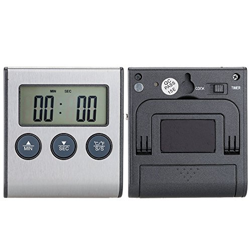 Anself Digital Bratenthermometer Küchenthermometer mit Sonde Fühler und Alarm Funktion 0-250¡ãC/32-482¡ãF - 2