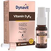 Dynavit Vitamin D3K2 10 mL Spray - Muscle & Bone & Immunity &ndash; 1000IU Vitamin D3 & 20mcg Vitamin K2