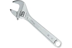 Seshin Buffalo DRAAK Adjustable Wrench 6 Inch 150mm with Wide Caliber Opening Plumbing Spanner Heavy Duty Professional Quality Hand Tool