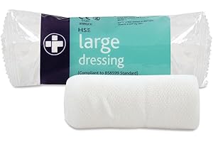 Reliance Medical Large HSE Dressing Bandage - Sterile, Individually Wrapped, Ideal for Refilling First Aid Kits and Ensuring Optimal Wound Care, 18 cm x 18 cmPack of 10