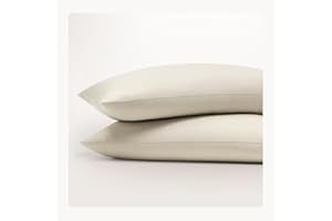 Seralino Satin Kissenbezug 40 x 80 Beige (2er Set) 100% Bio Baumwolle, Oeko-Tex, atmungsaktiv, weich wie Seidenkissenbezug 40x80, auch als Dekokissen Sofakissen, 40x80cm Kissenbezug mit Reißverschluß