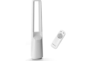 Pro Breeze 101cm rotorloser Ventilator - Ventilator oszillierend mit Fernbedienung, LED Display, 6 Geschwindigkeiten - Turmventilator sehr leise, 5 Betriebsmodi, Auto 60° Oszillation, 7h Timer