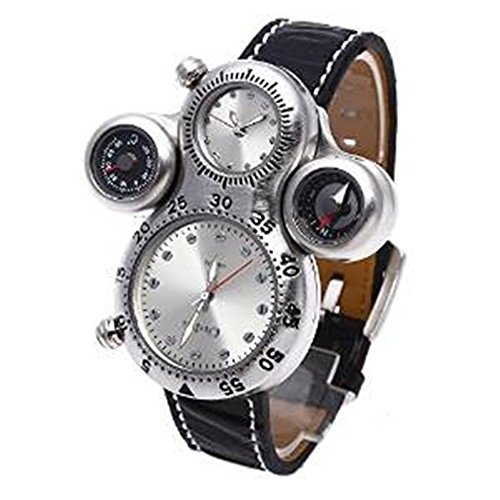 SSITG Armbanduhr OULM Milit?r Army Dual-Zifferblatt Dual-Uhrwerk Armbanduhr Herren Quarzuhr Sport Watch Geschenk Gift