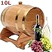 Produktbild DADEQISH 10L Holz Eiche Timber Barrel Fass Wein Spirituosen Whisky Port Französisch geröstet mit Stand Holzfass Werkzeugzubehör