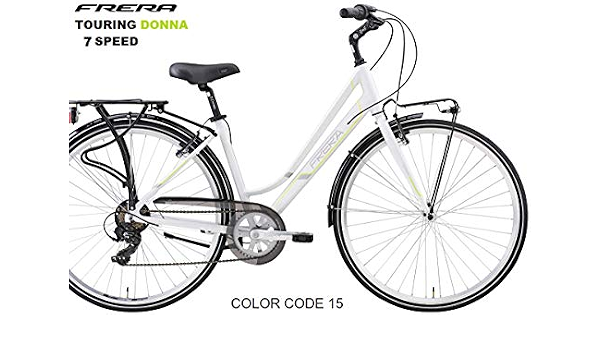 CICLI PUZONE Bici FRERA Trekking Touring Donna Shimano Tourney 7 Speed  Ruota 28 Gamma 2020 (Bianco (cod.15), 44 CM) : Amazon.it: Sport e tempo  libero