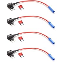 4 Mini Portafusibili A Rubinetto Per Auto, Lama ATO/ATC, Con Fusibili Da 10 A, 12V-24V, Set Completo