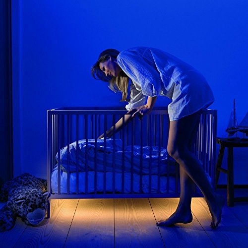 Bewegung aktiviert Bett Licht, GOCHANGE Flexible LED Streifenlicht, Auto Ein/Aus Bewegungsmelder Nachttischlampe, Bewegung aktivierte LED-Lichtleiste （zwei Sensor Kit） - 2