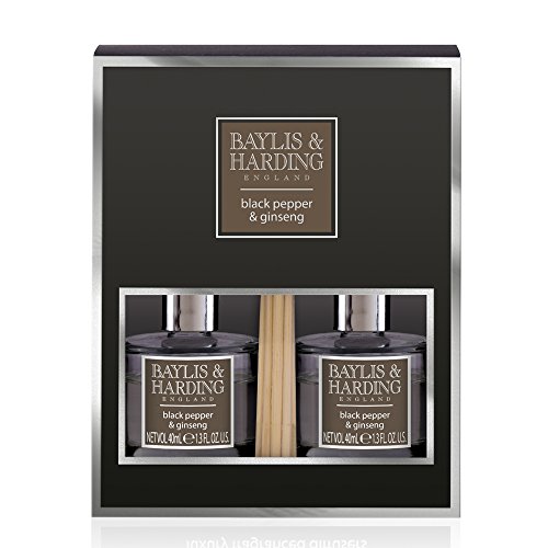 Baylis & Harding Black Pepper & Ginseng Fragranced Reed Diffuser Duo