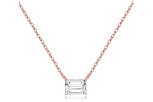 Cosie Lily Collar Mujer Collares de Plata de Ley 925 en Rosa/14K Chapado en Oro de/en Blanco,Joyas Regalos para Esposa, Mamá, Novia, Cumpleaños Navidad Aniversario día de San Valentín Regalo