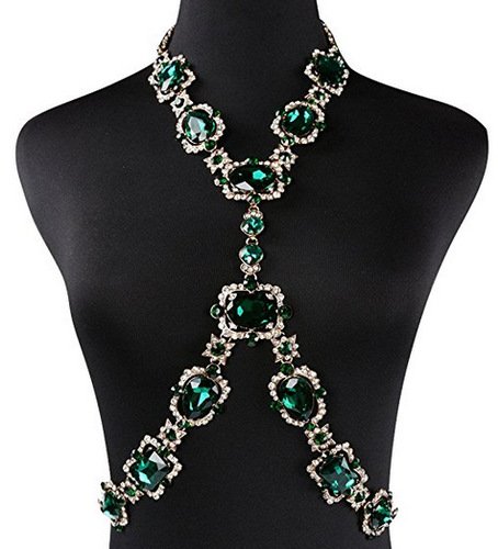 Holylove Women Statement Body Chain, Costume Jewelry for Women Novelty Fashion Body Jewelry Neckalce 1 pc with Gift Box