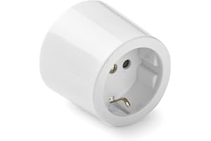 FAMATEL – Base superficie | Toma de corriente TT | Sin Cable | Porcelana | Superficie | 55 mm | Portacontactos en porcelana | 16A | 250V