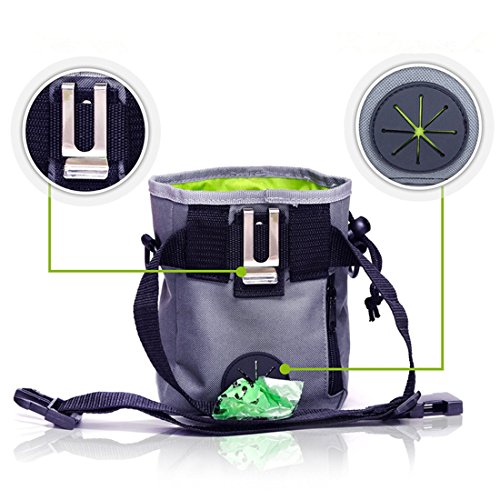 Kisspet-Dog-Puppy-Walking-Treat-Bag-Training-Pouch-Bag-With-Adjustable-Belt-And-Pet-Waste-Poop-Bags-Despenser