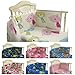 Shopisfy Children's Toddler Bedroom Nursery Colourful Printed Bedding, Cot Bumper Duvet Set - Dino In The Dark