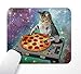 Produktbild Sharkoon Pizza Katze Office Mauspad, Rutschfeste Gummi Basis Mousepad, Computer PC, 240×200mm, Schwarz