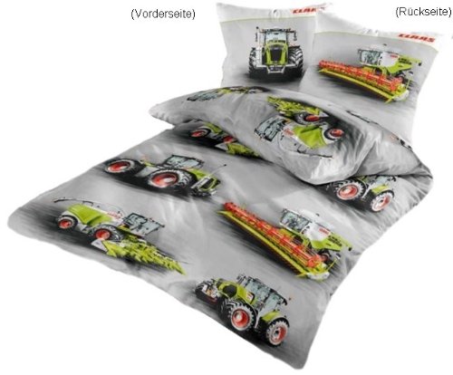 Mähdrescher Traktor Feinbiber Bettwäsche 135x200 cm aus deutscher Produktion von Claas