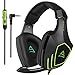 Produktbild [2017 SUPSOO Multi-Plattform Xbox EIN PS4 Gaming Kopfhörer] SUPSOO G820 Bass Gaming Kopfhörer mit Noise Isolation Mikrofon Xbox EIN PS4 PC Laptop Mac iPad iPod (schwarz & grün)